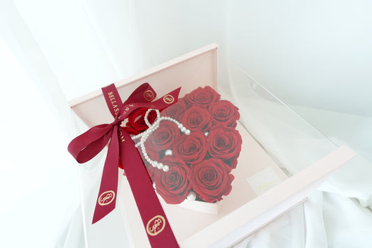 Preserved Roses Hearted Box